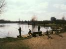 Angler am Teich im Elmshorner Steindammpark